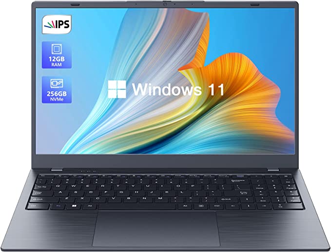 Tulasi Laptop Computer, 2023 Laptop, Windows 11 Laptop 12GB RAM 256GB NVMe SSD Intel N5095 Quad-Cores Laptops with 15.6 inches 1080P IPS Display, Support WiFi 5, Bluetooth, Webcam, USB Type C