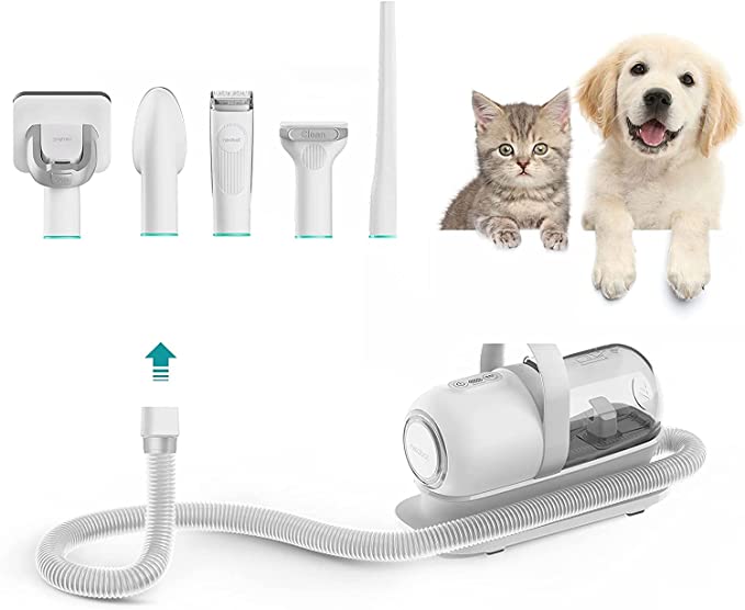 neabot P1 Pro Pet Grooming Kit & Vacuum Suction 99% Pet Hair, Professional Grooming Clippers with 5 Proven Grooming Tools for Dogs Cats and Other Animals(Renamed to Neakasa)