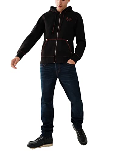 True Religion Men's Big T Zip Up Hoodie