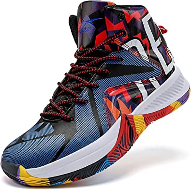 ASHION Kid's Basketball Shoes Boys Basketball Shoe Girls Basketball Trainers Comfort High Top Shoes for Boys Girls Breathable Sneakers Non-Slip(Little Kid/Big Kid)