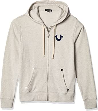 True Religion Men's Long Sleeve Flocked Buddha Hoodie