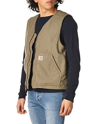 Carhartt Men's Relaxed Fit Washed Duck Sherpa-Lined Vest