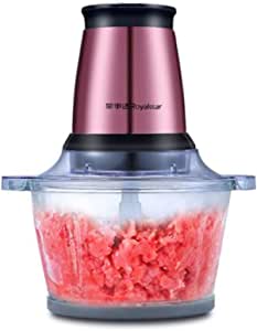 Electric Meat Grinder 220V 1.8L Large Capacity Household Stainless Steel Food Chopper Mincer Multifunctional Glass Bowl Blender Grinder for Meat Fruit Vegetable