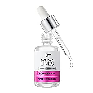 IT Cosmetics Bye Bye Lines 1.5% Hyaluronic Acid Serum - Visibly Plumps Skin & Smooths Fine Lines In 2 Weeks - With Peptide + Vitamin B5 - For All Skin Types - Vegan Formula - 1 Fl Oz